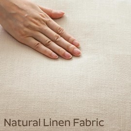 Sungeek Set of 2 Soft Linen Decorative Cushion Covers 30cm x 50cm Solid Farmhouse Throw Pillow Covers Boho Accent Cushion Cases for Sofa Couch Chair Bedroom Home Decor Pillowcases, Cream White