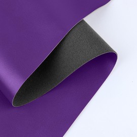 Faux Leather Vinyl Upholstery Fabric, 54 x 36 inches Synthetic Repholstery Leather Vinyl, Soft Touch Distressed DIY and Craft Material (Purple, Cut by The Yard)