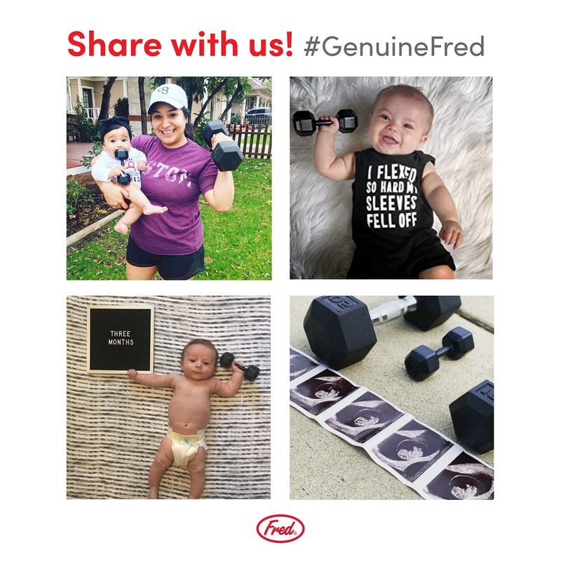 Genuine Fred Buff Baby Dumbbell Rattle Engaging and Sensory Rich