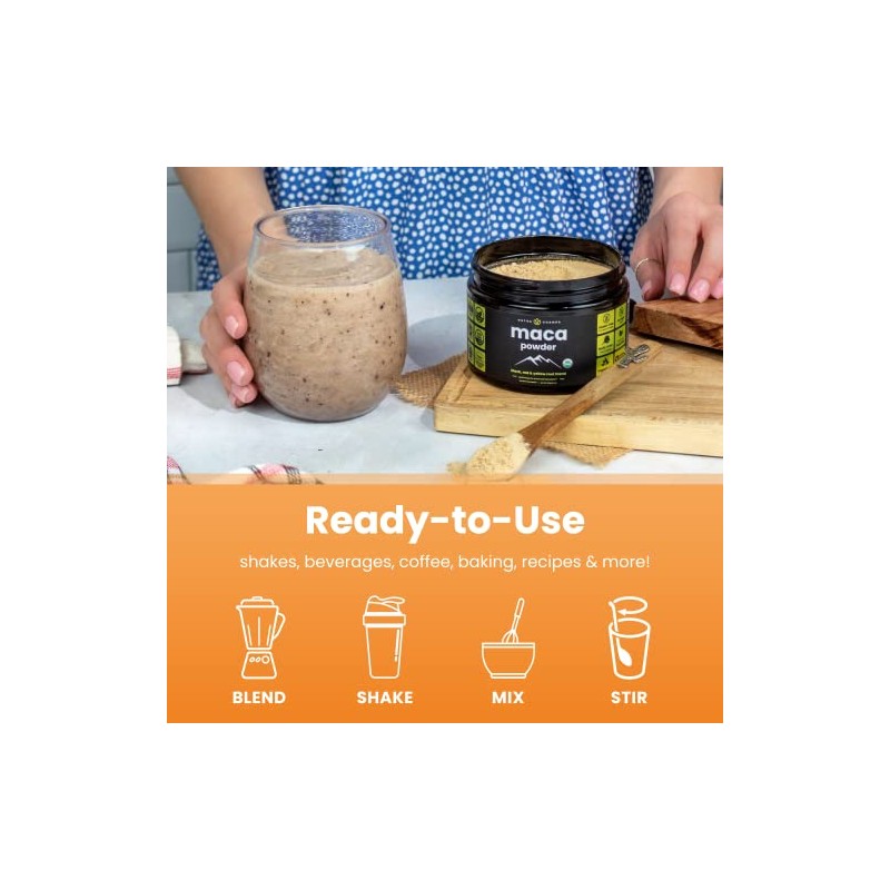 Organic Maca Powder - Peruvian Grown Maca Blend with Yellow,