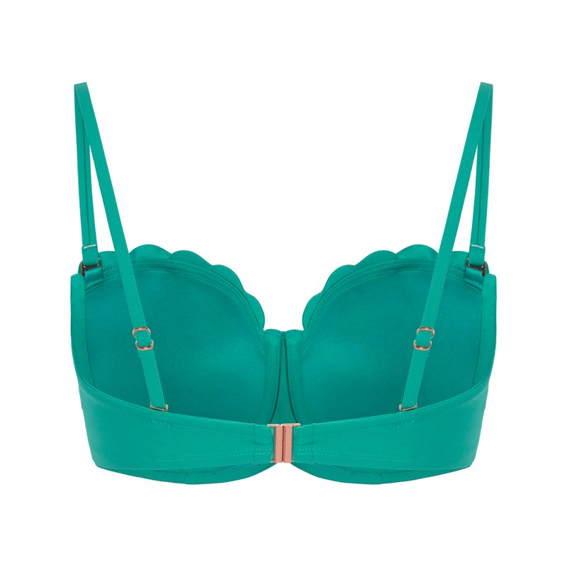 Hunkemöller Padded Strapless Underwired Bikini Top Scallop Cup E+, Hkm