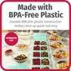 GoodCook BPA-Free Plastic Reusable Divided Snack Prep Containers, Blue (10
