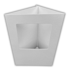 Stella Weds 10 Pack A6 White Rounded Top Square Aperture Card Blanks & Envelopes, Tri-Fold - 300gsm for DIY Greeting Cards, Invitations, Photo Display, and Craft Projects