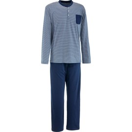 Erwin Müller Men's Single Jersey Pyjamas, navy