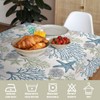 TLCBFF Nautical Decorative Rectangle Table Cloth Starfish Beach Ocean Seashell