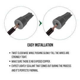 GKOLED 30PCS AWG #22-8 Waterproof Wire Connectors, Silicone Filled Outdoor Electrical Screw Terminals, Wire Splice Connector for LED Landscape Lighting, Patio and Deck Lighting, Dark Gray