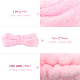 Spa Headband for Washing Face Skincare Headbands for Women Girls Facial Makeup Headband Cute Bow Bubble Head band Soft Terry Cloth Towel Head Bands 8 Pack Hair Accessories Gifts for Women Teen Girls