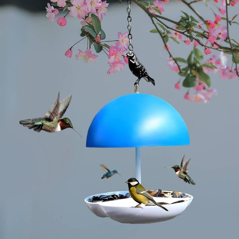 Generic Bird Feeders for Outdoors, 3 Compartment Hanging Dome Bird
