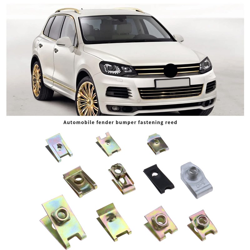 ECSiNG 150PCS Automotive Metal U-clips Fasteners Spring U Nuts Assortment