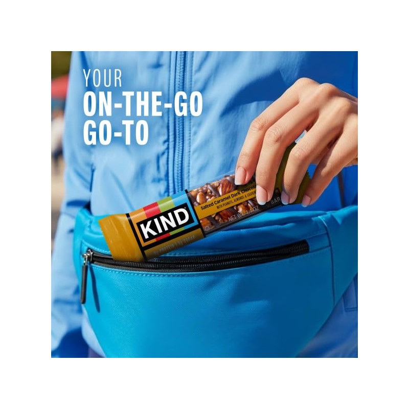 KIND Nut Bars, Salted Caramel & Dark Chocolate Nut, Healthy