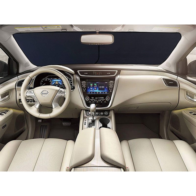 Windshield Sun Shade - Reflective Fabric Blocks Sun and Keeps