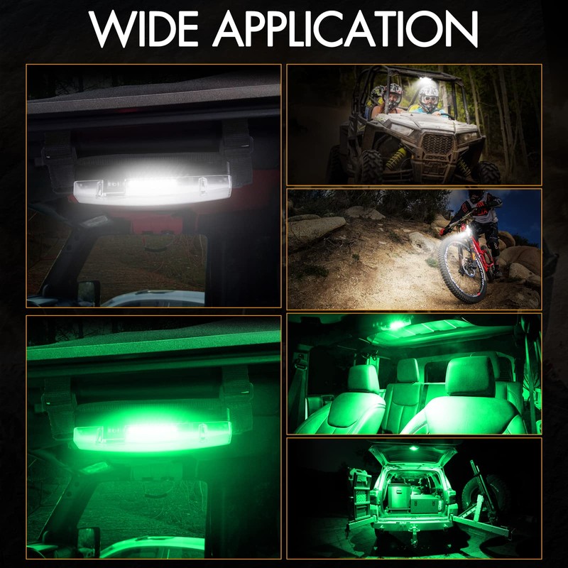 UTV Interior Dome Lights, RFROAD LIGHTING UTV Dome Light Battery