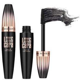 My Amazing Lashes Mascara Wowcombo 4D Silk Fiber Mascara Black Volume and Length Waterproof Long Lasting Wowcombo Cosmetics Silk Fibre Mascara Volumizing and Lengthening Mascara (1 Pc)