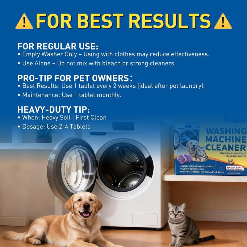 TXYXT 24 Count Washing Machine Cleaner for Pet Hair Relief