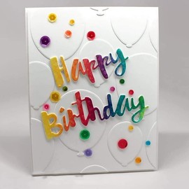 Happy Birthday Metal Die Cuts,Flower Border Happy Birthday Party Invitation Card Cutting Dies Cut Stencils for DIY Embossing Photo Decorative Paper Dies Scrapbooking Card Making