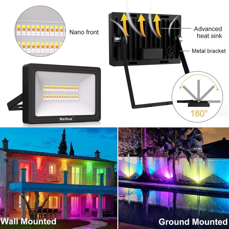 RGB spotlight with remote control MEIHUA