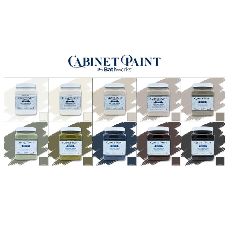 Bathworks Cabinet & Furniture Paint - Satin Finish, Easy Application,