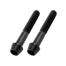 POSH M6X40 900640-T9 Motorcycle Supplies, Tapered Cap Bolts, Stainless Steel, Black, 2 Pieces