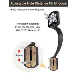 Tinewa Camelot Trim Lower Half Handleset, Oil Rubbed Bronze Finish, Upgated Entry Door Handle with Accent Wave Door Lever for Electronic Keypad with Drop Interior Left Handed Lever