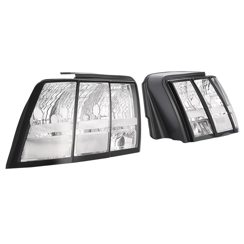HECASA Pair Tail Lights Compatible with 1999-2004 Ford Mustang Rear