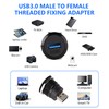 GIASYIEH USB3.0 Panel Mount Connector - M22 Threaded USB Male