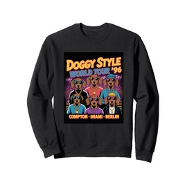 Doggy Style World Tour ’96 Bootleg Dog Rap Legend dachshund Sweatshirt