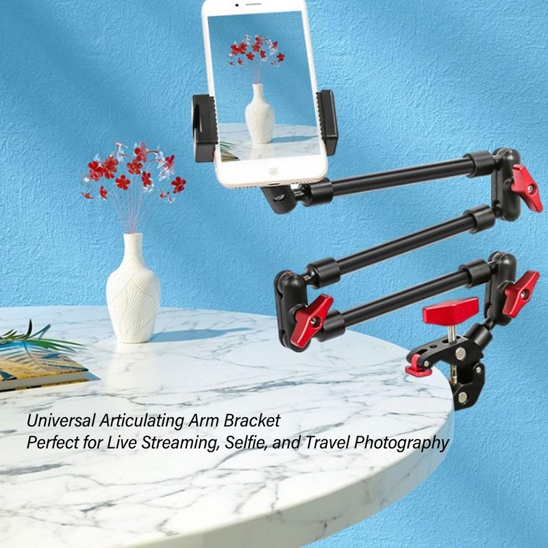Adjustable Articulating Arm 31" Magic Arm Mount, 360 Degree Rotation,