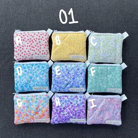 Mini clutch wallet keychain bag Variety, quilted zipper pouch / small card holder wallet / cosmetic pouch / card lipstick wallet pouch 2 - Color: 02H