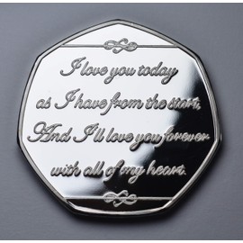 The Commemorative Coin Company On Our 25th SILVER WEDDING ANNIVERSARY Commemorative. Gift/Present Husband/Wife. 50 Years Together. Love/Celebration/Marriage