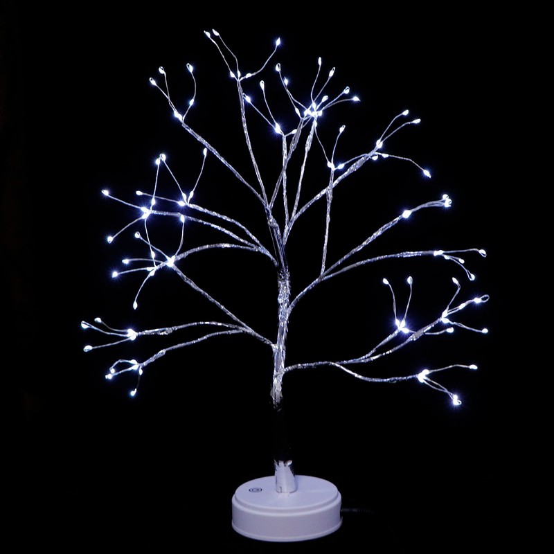 108LED Bonsai Tree Lamp Copper Wire Battery USB Powered Touch