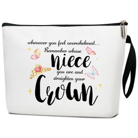 Zwsrplo Niece Birthday Gifts Makeup Bag Gift for Niece, Inspirational Gifts for Women, Niece Gifts from Auntie Graduation Gifts Toiletry Bag Thanksgiving Gifts Christmas Gifts Cosmetic Bag 03