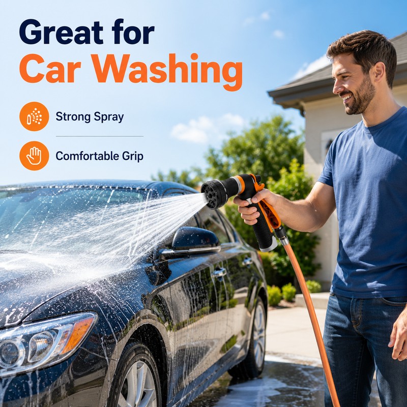 Garden Hose Spray Nozzle for Watering and Car Wash –