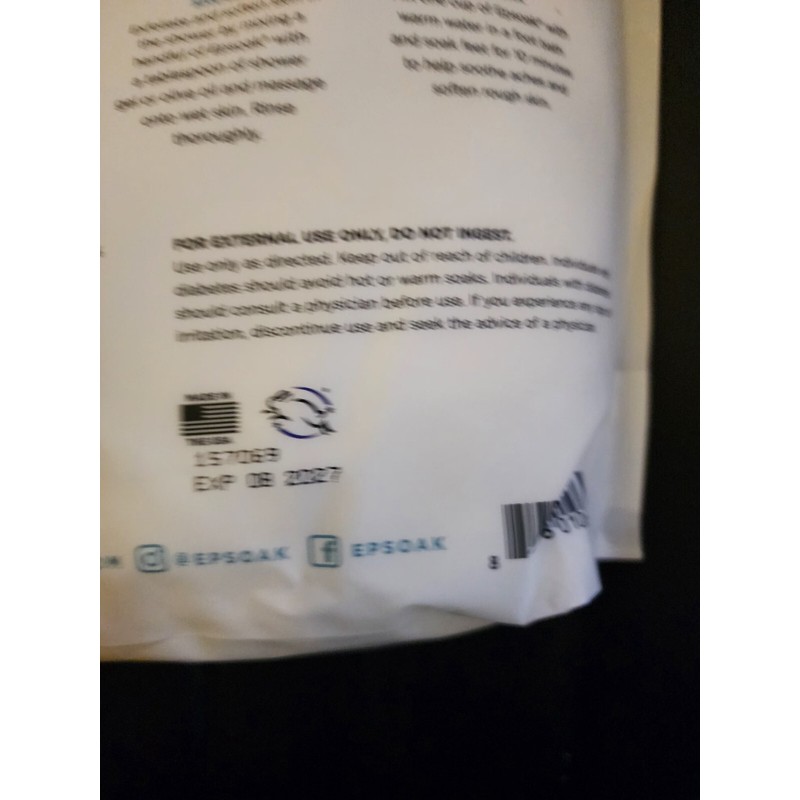 San Francisco Salt Company Epsoak Epsom Salt 5 Lb Resealable