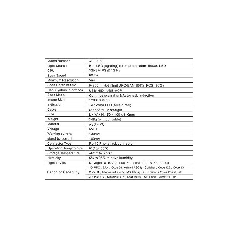KALEA-INFORMATIQUE Omnidirectional Barcode Scanner For Shops, Supermarkets, Warehouses 1D (EAN,