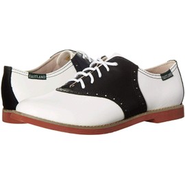 Eastland Women's Sadie Oxford, Black/White, 8.5 Medium US