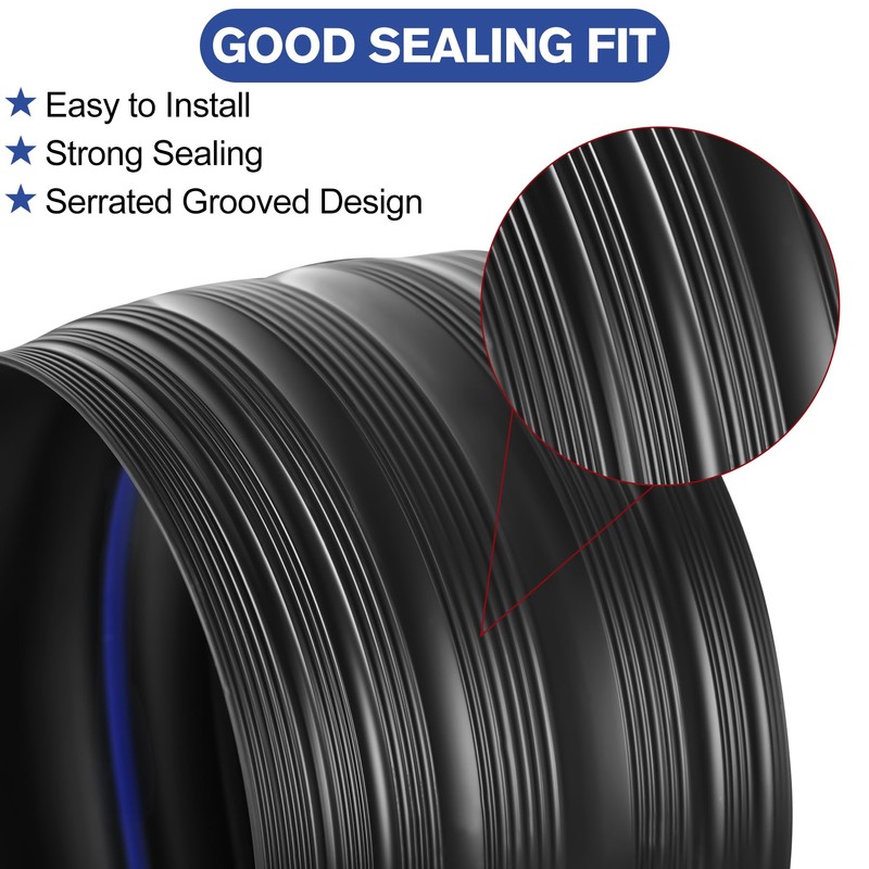 ToLanbbt 16.5Ft/5M Universal Garage Threshold Seal Strip with 300ml Black