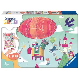 Ravensburger Puzzle & Play: Royal BBQ 2 x 24 Piece Jigsaw Puzzle Set for Kids - 05596 - Every Piece is Unique, Pieces Fit Together Perfectly