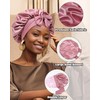 Ducclucc Double Layer Satin Bonnet for Sleeping Hair Bonnet with