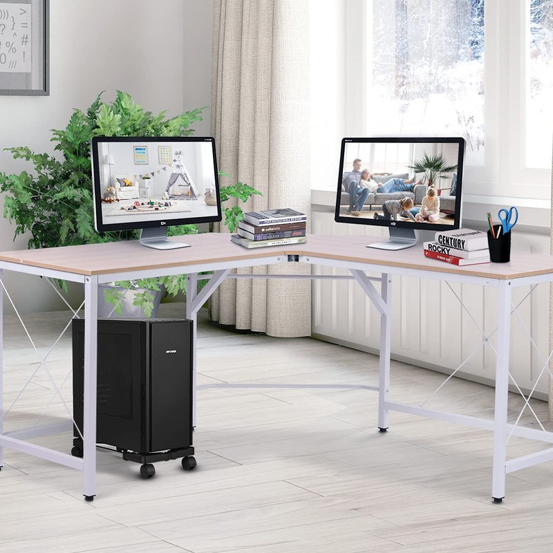 YOSE Computer Tower Stand, Adjustable Mobile CPU Stand with Rolling
