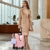KYME Pink Hardside Expandable Carry On Luggage 22x14x9 Airline Approved