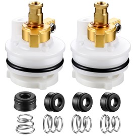 Yaocom 2 Pack Shower Cartridge Repair Kit Compatible with Delta Rp1991, Replacement Stem Unit Fits 1600 Series Single Handle Tub Shower Valves Includes Rp4993 Seats and Springs