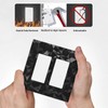 Black Geometry Double Decorator Wall Plate 2 Gang Rocker Light