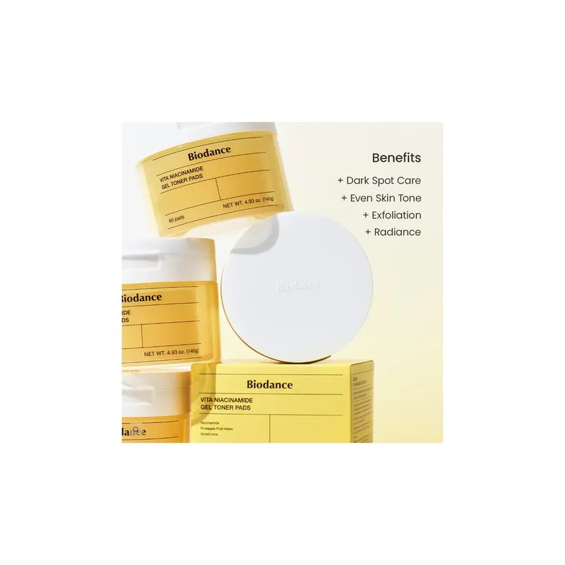 Biodance Vita Niacinamide Gel Toner Pads Almohadillas Tónica