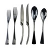 Uniturcky Stainless Steel Mirror Polished Black Flatware Set , Steak