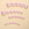 24PCS French Toe Nails Press On Nail - Short Square