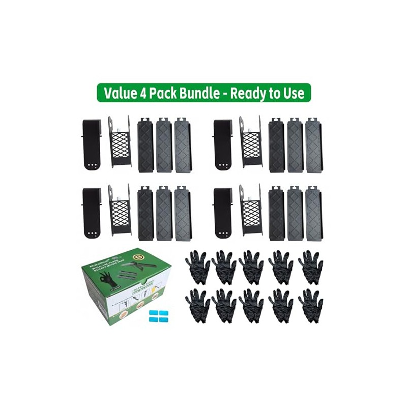Bucket Mouse Trap 4 Pack for Mice & Rats, Walk