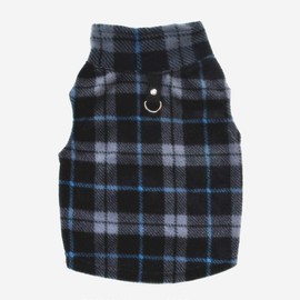 Dog Sweater, Soft Vest Jacket Winter Pet Dog Clothes for Small Dog Cat for Christmas (Black Grey Plaid, L)