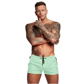Men’s Swim Trunks Quick Dry Swim Shorts Board Shorts with Triangle Mesh Lining Light Green