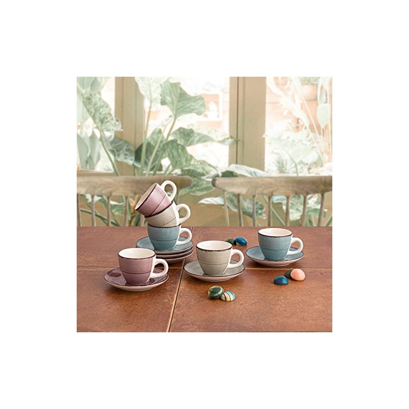 Quid Vita Morning Set of 2 Cups and Coasters, 22