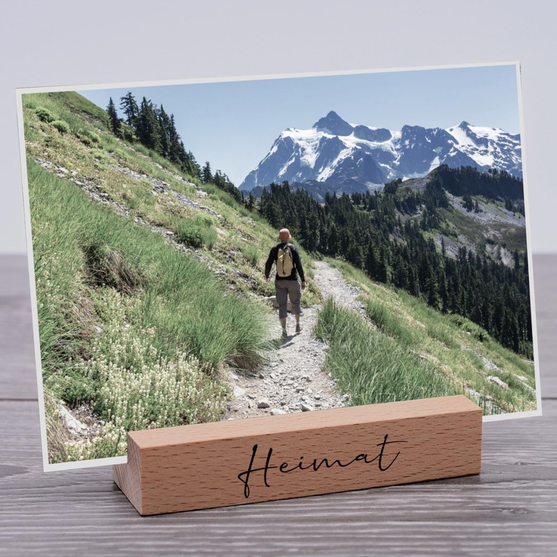Interluxe Kartenhalter - Heimat - Grußkartenhalter mit Spruch Zuhause Fotohalter